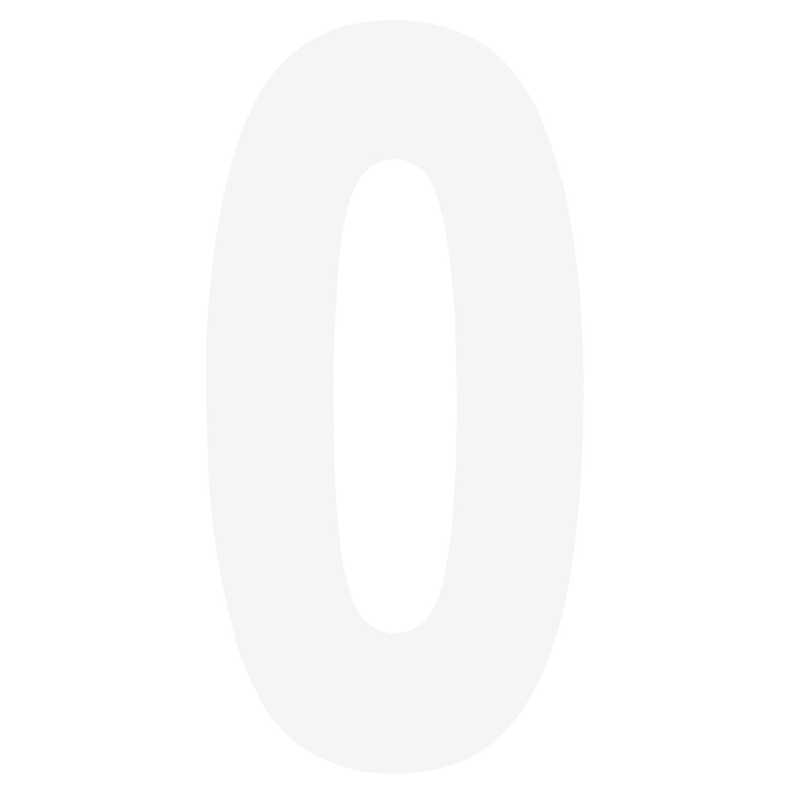 Factory Effex "FX Std 8"" Number White #0" 02-4480_504394