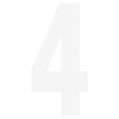 Factory Effex FX Number 4 - White - 6" 02-4464_84477