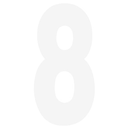 Factory Effex FX Number 8 - White - 6" 02-4468_84481