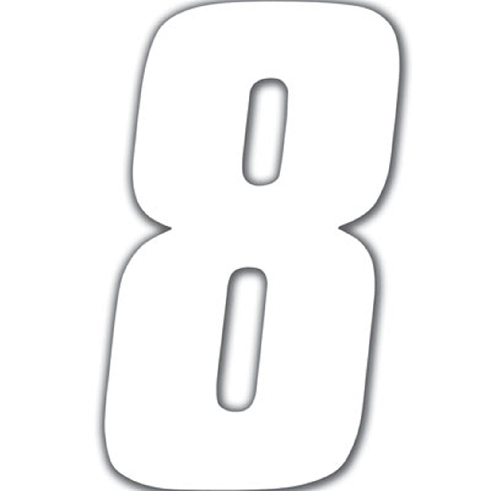 Factory Effex FX Number 8 - White - 6" 02-4468_559097