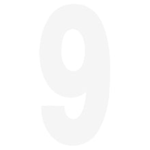 Factory Effex FX Number 9 - White - 6" 02-4469_84482