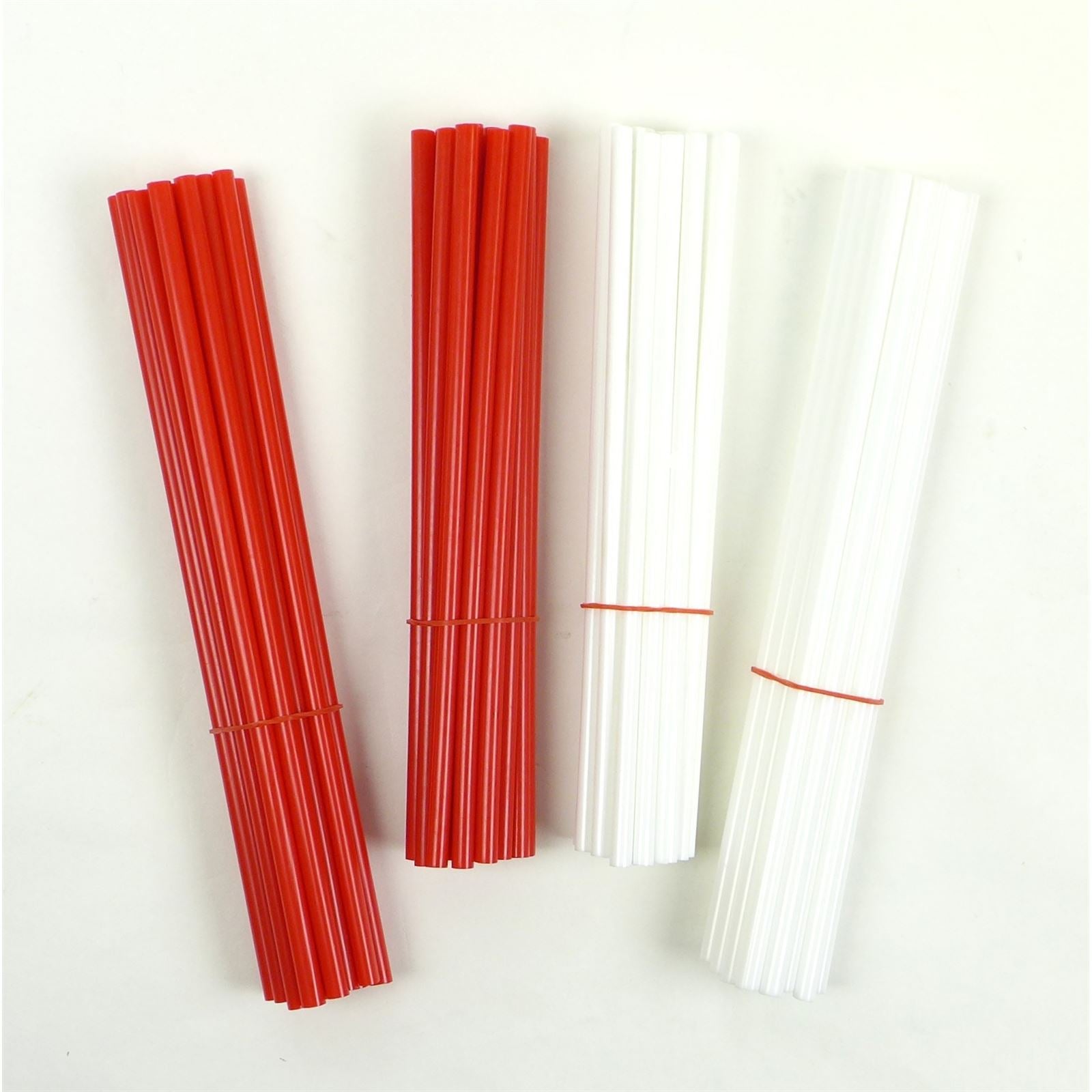 2FastMoto 76pcs Wheel Spoke Skin Cover Wrap Kit for MX Dirt Bike - Red/White 20-RW50_1770869