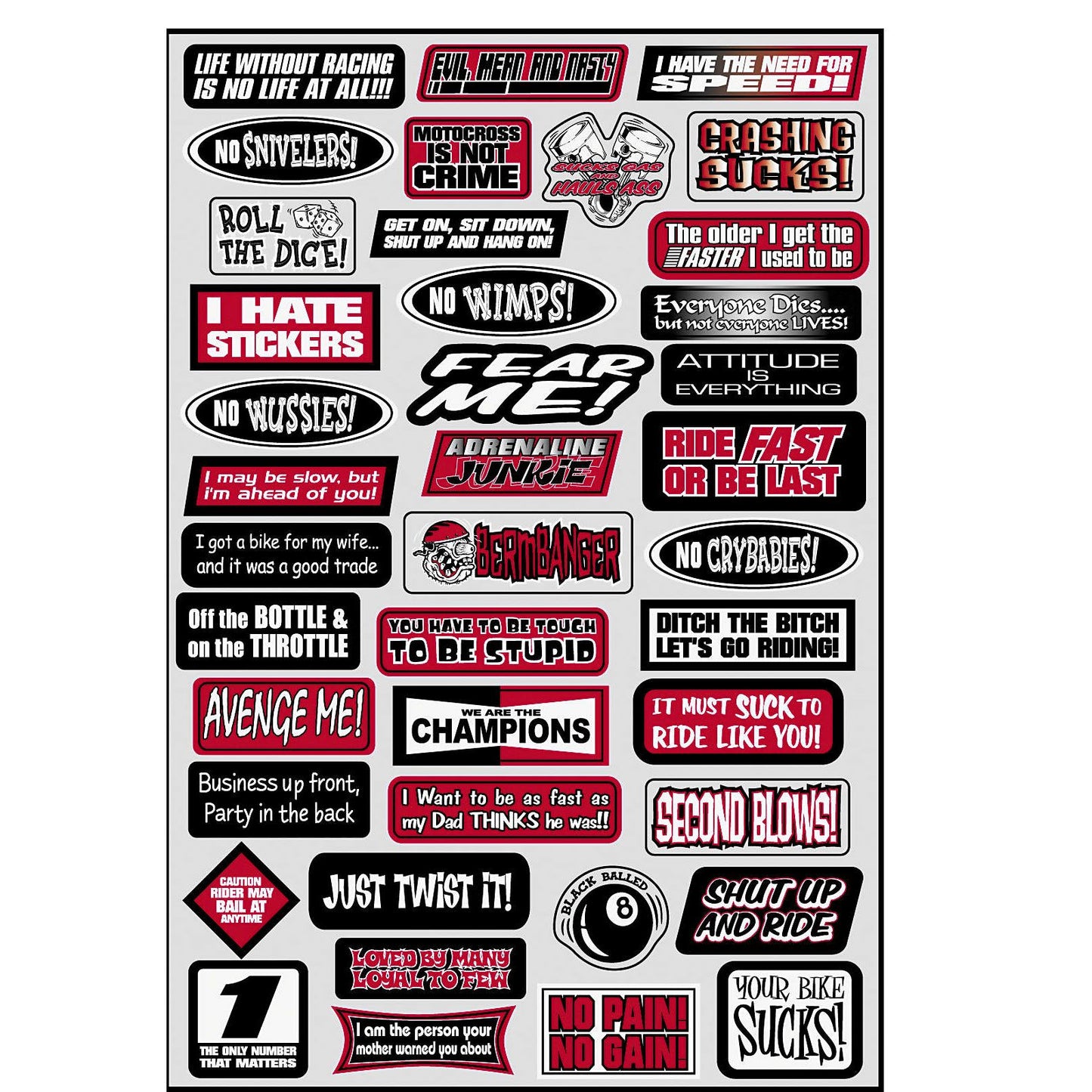 Factory Effex Decal Kit - Fun Phrases 07-68012_84604