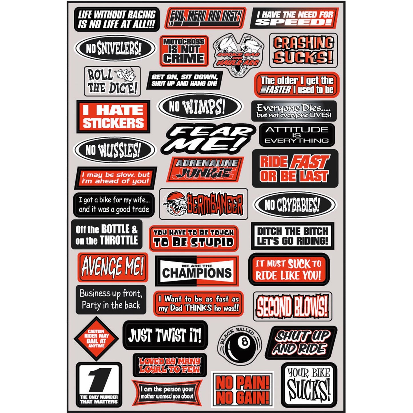 Factory Effex Decal Kit - Fun Phrases 07-68012_384814