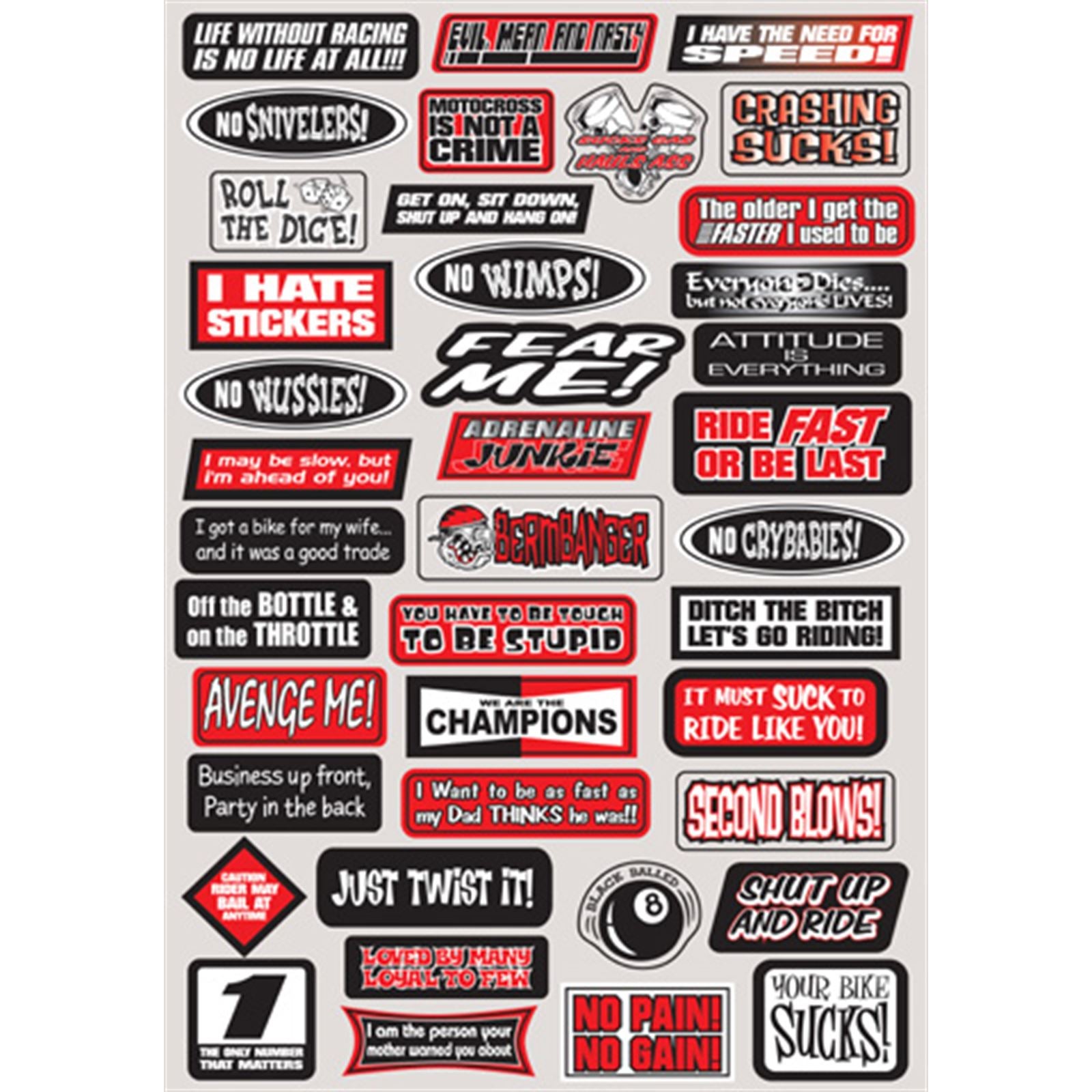 Factory Effex Decal Kit - Fun Phrases 07-68012_559163