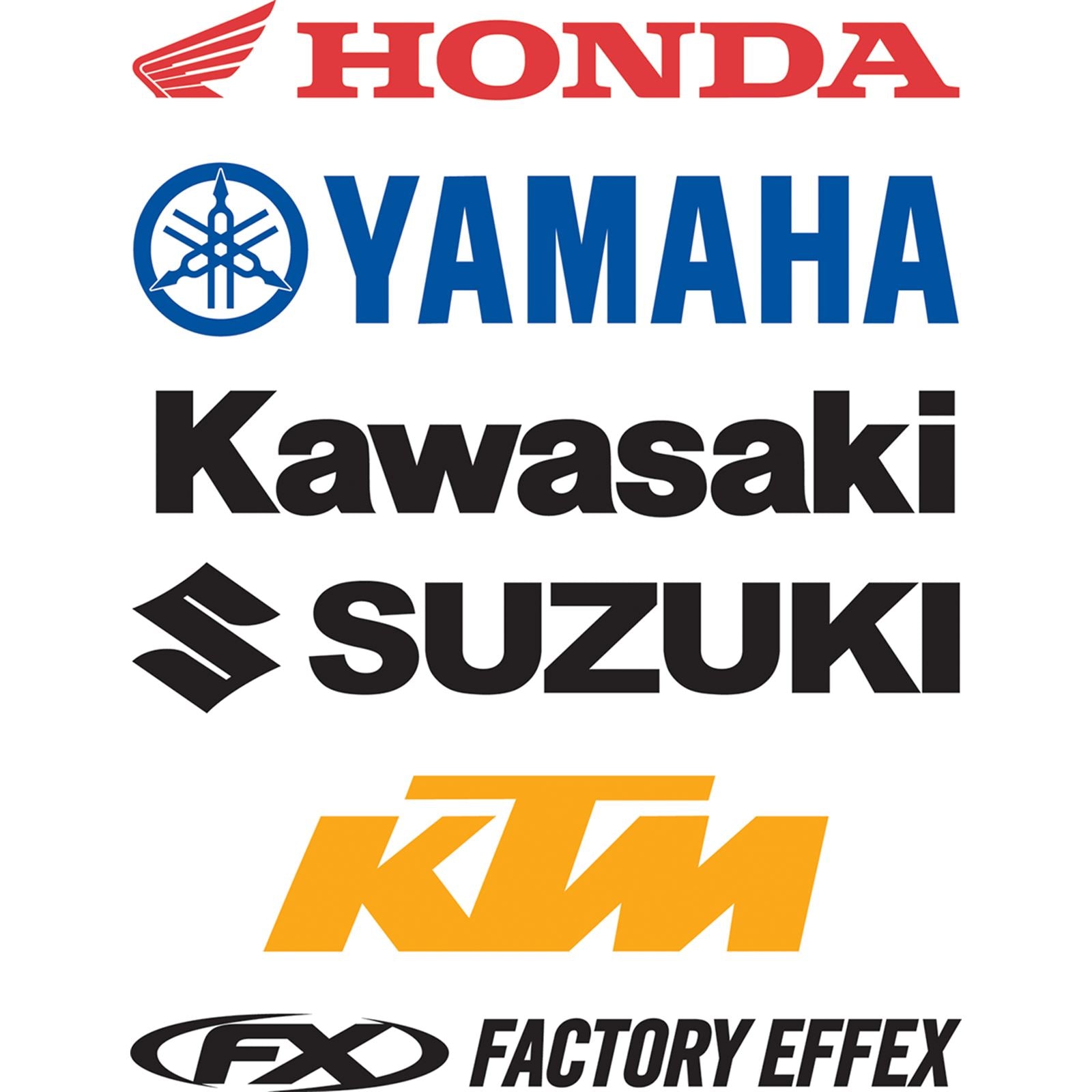 Factory Effex Die-Cut Decal - 5' Fits Kawasaki Black 09-94150_384830