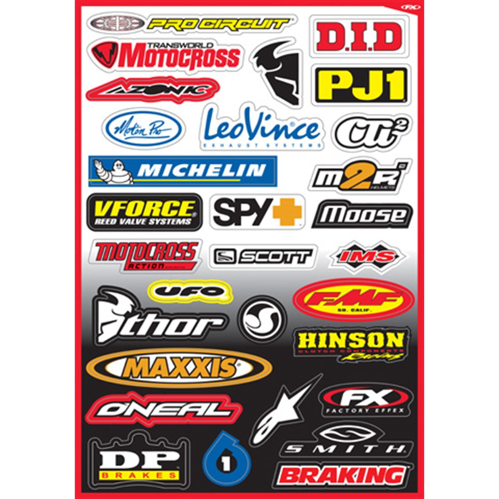 Factory Effex Decal Kit - Sponsor B 10-68002_559206