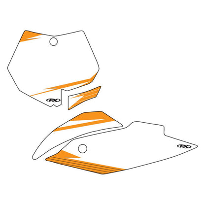 Factory Effex Graphic Number Plates - White - EXC 12-64522_559222