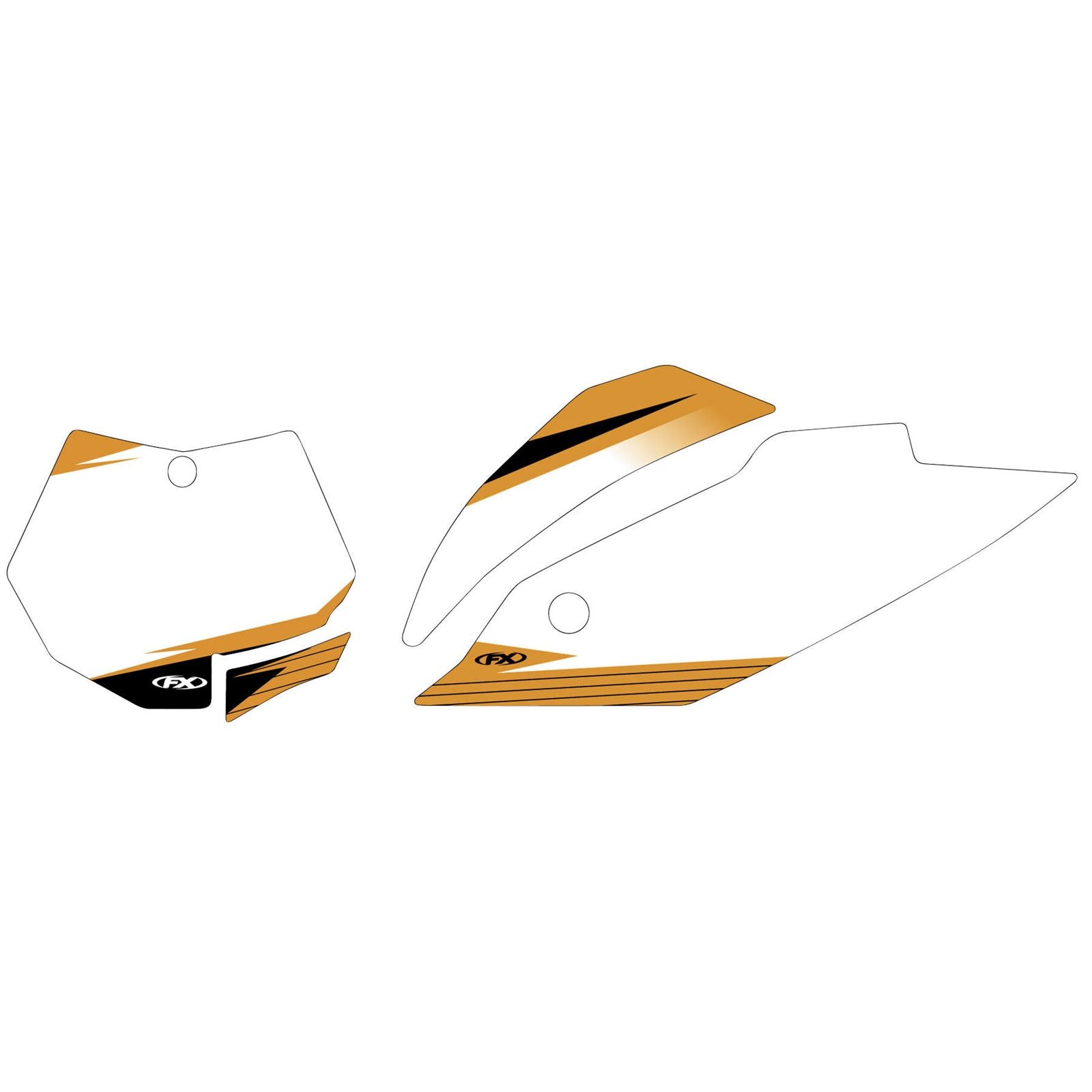 Factory Effex Graphic Number Plates - White - SX/XC 12-64526_84689