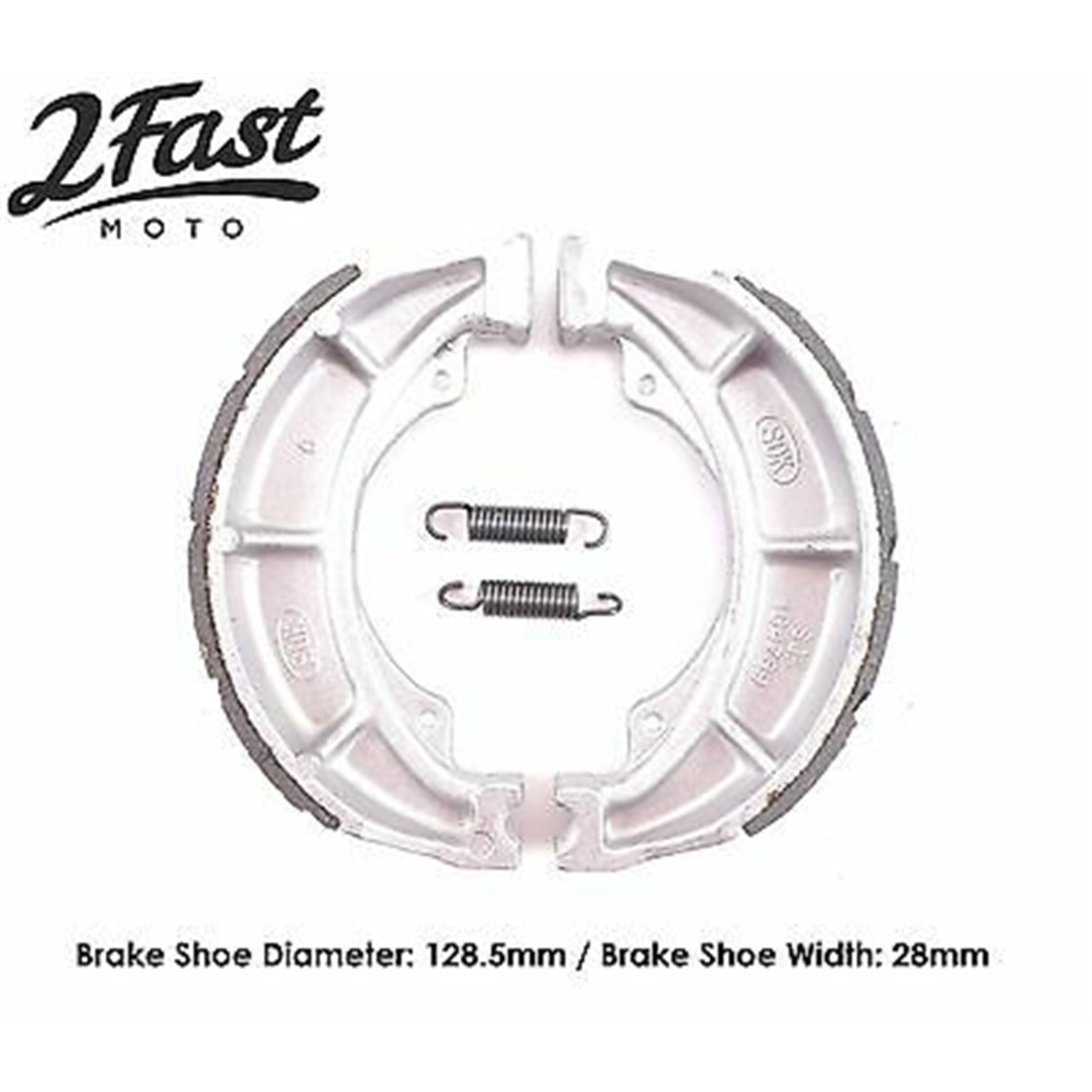 2FastMoto Grooved Organic Metal Rear Brake Shoes For Kawasaki and Suzuki VB302 / EBC602_626921