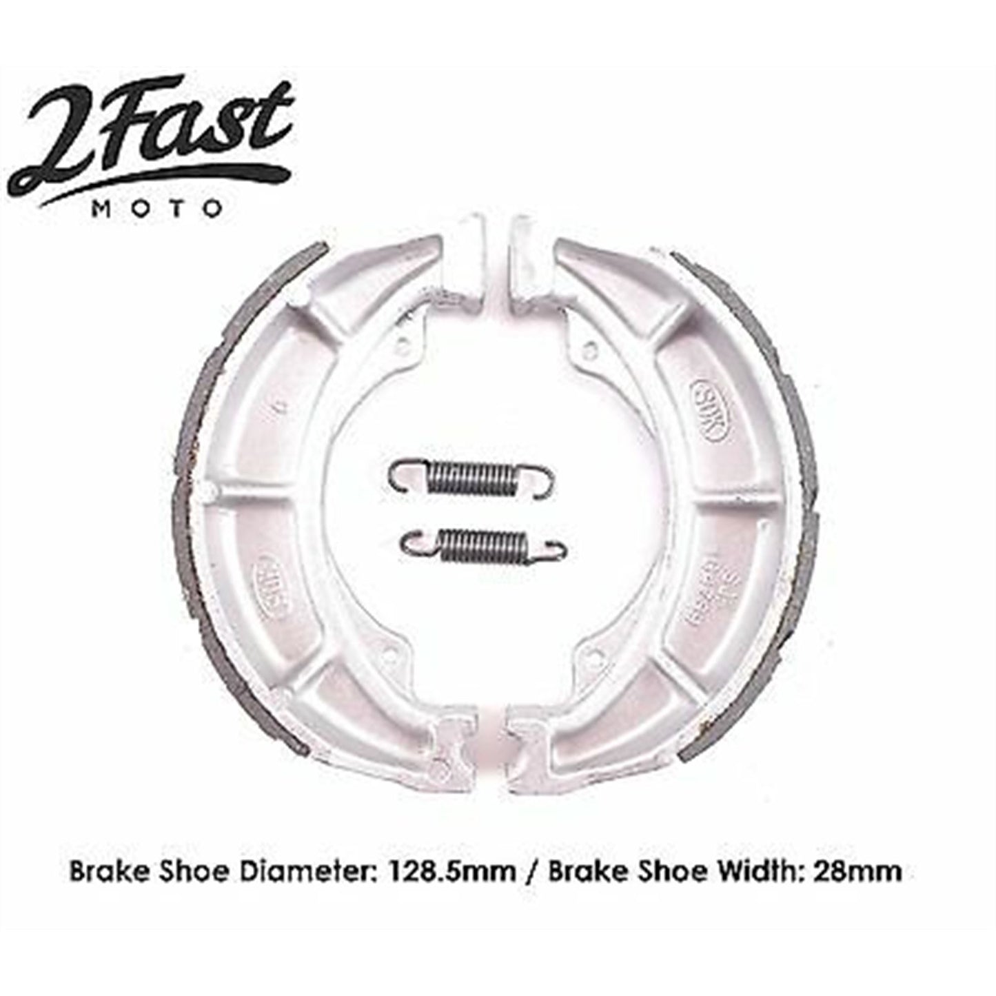 2FastMoto Grooved Organic Metal Rear Brake Shoes For Kawasaki and Suzuki VB302 / EBC602_661137