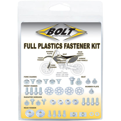 Bolt MC Hardware Full Plastic Fastener Kit For Kawasaki KAW-1600004_354286