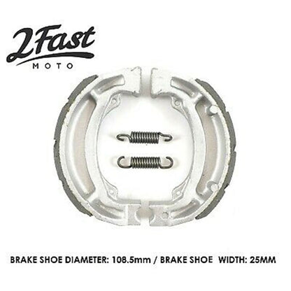 2FastMoto Front or Rear Grooved Brake Shoes For Kawasaki Suzuki ebc604 / vb-310 / fsb723_628559
