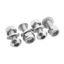 Bolt MC Hardware License Plate Bolts/Nuts Zinc Plated Steel - 4/Pack 2007-LPF_85019