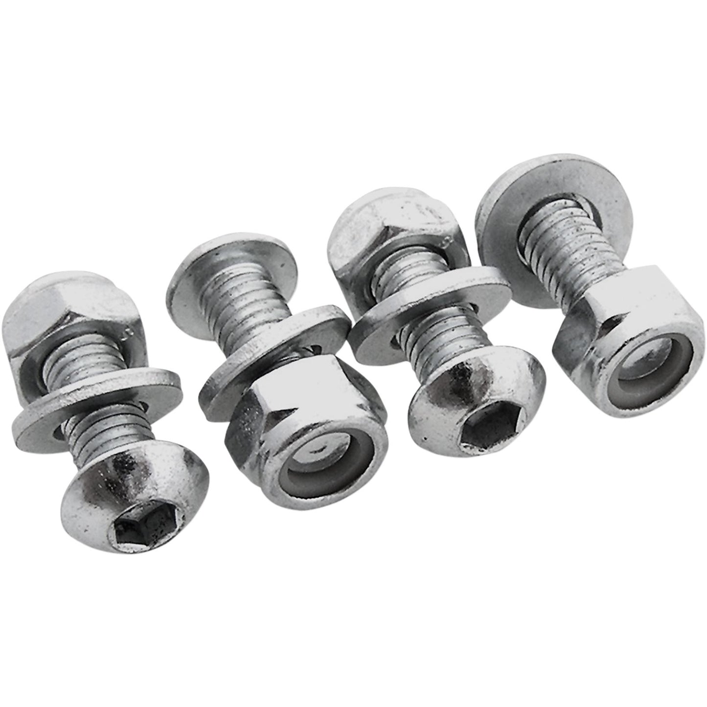 Bolt MC Hardware License Plate Bolts/Nuts Zinc Plated Steel - 4/Pack 2007-LPF_354236