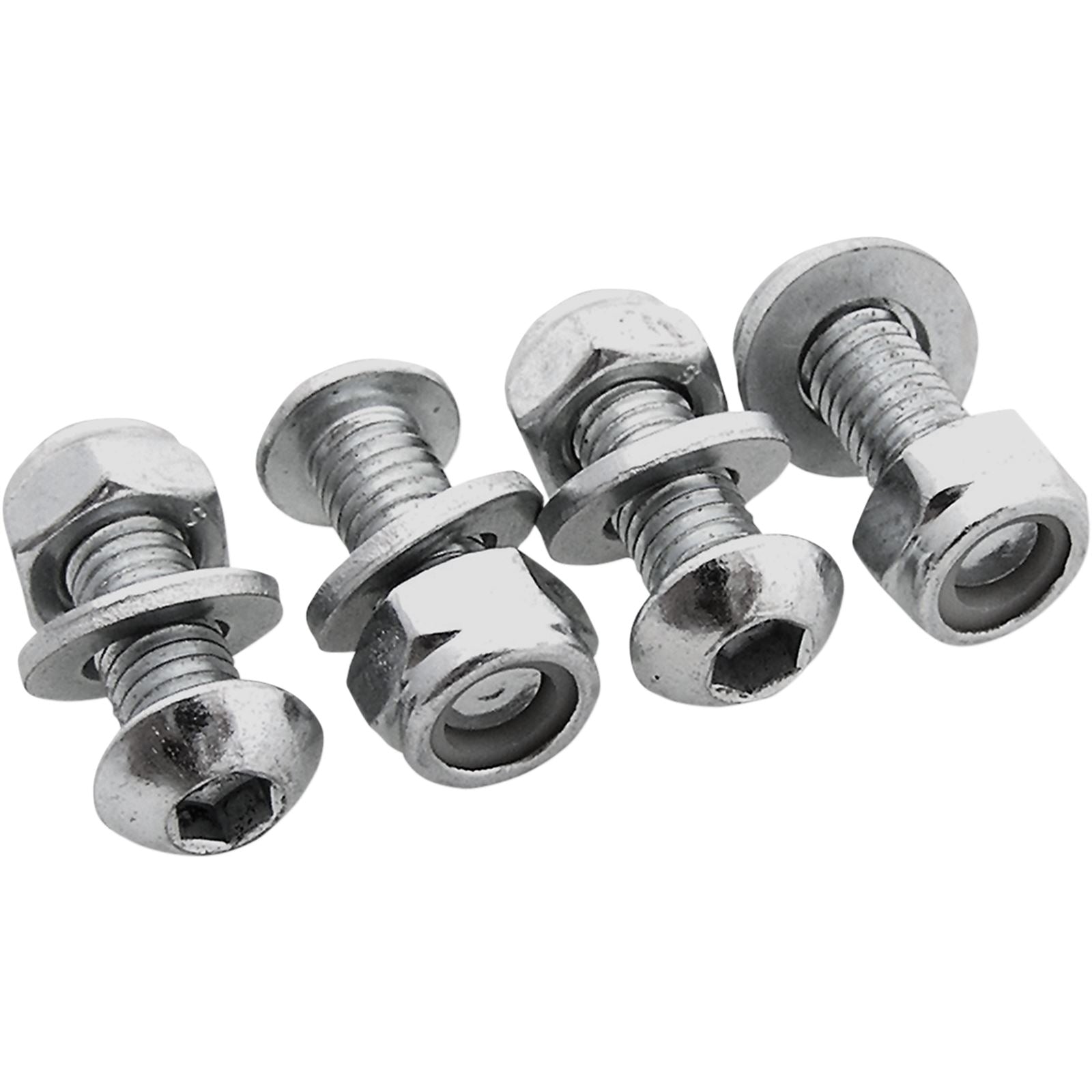 Bolt MC Hardware License Plate Bolts/Nuts Zinc Plated Steel - 4/Pack 2007-LPF_354236