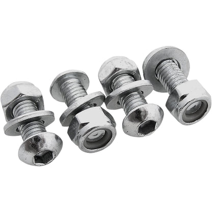 Bolt MC Hardware License Plate Bolts/Nuts Zinc Plated Steel - 4/Pack 2007-LPF_354236