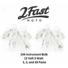 2FastMoto 194 Instrument Bulb 12 Volt 3 Watt - Clear Wedge Base 10 Pack 92069-1007_619421