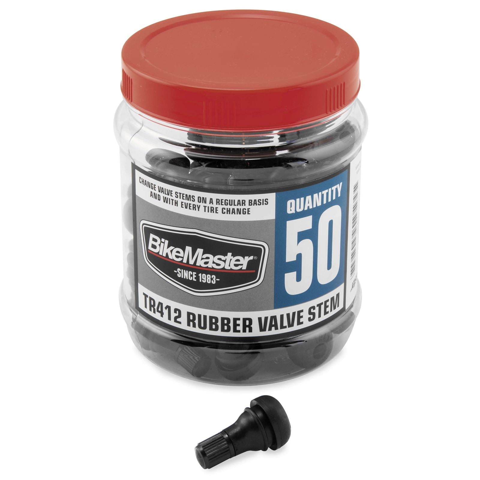 BikeMaster Rubber Valve Stems TR412 - Black 03-36A-50_85332