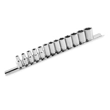 BikeMaster 13-Piece 1/4" Drive Set of Metric Sockets on Socket Rail Chrome 173178_85374