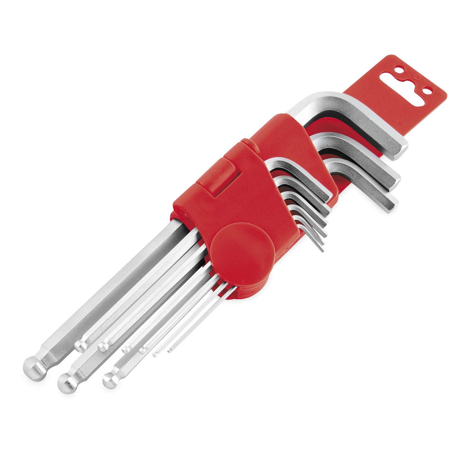 BikeMaster 9-Piece Ball End Hex Wrench Set & Holder Short 1.5/2/2.5/3/4/6/8/10mm 17A-362_85404