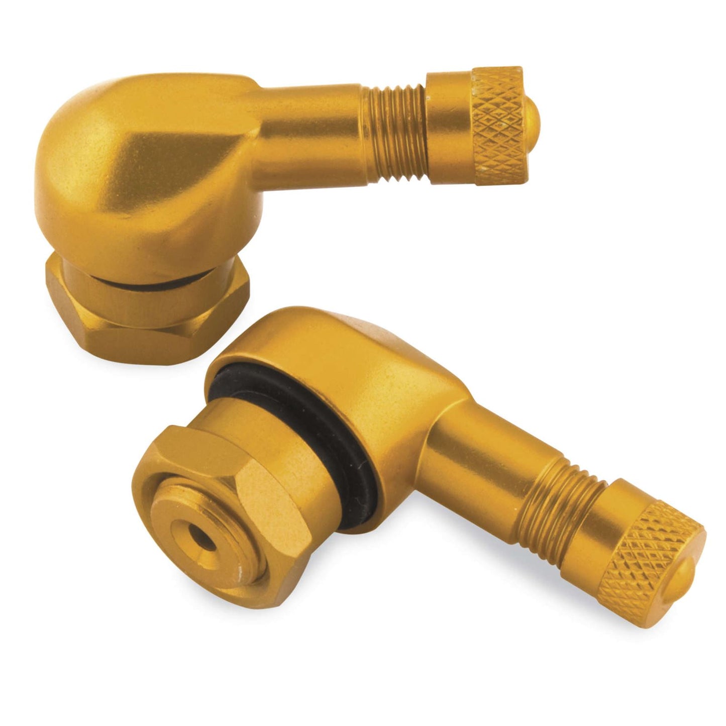 BikeMaster Angled Aluminum Valve Stems Gold 11.3mm 03-28Y_85508