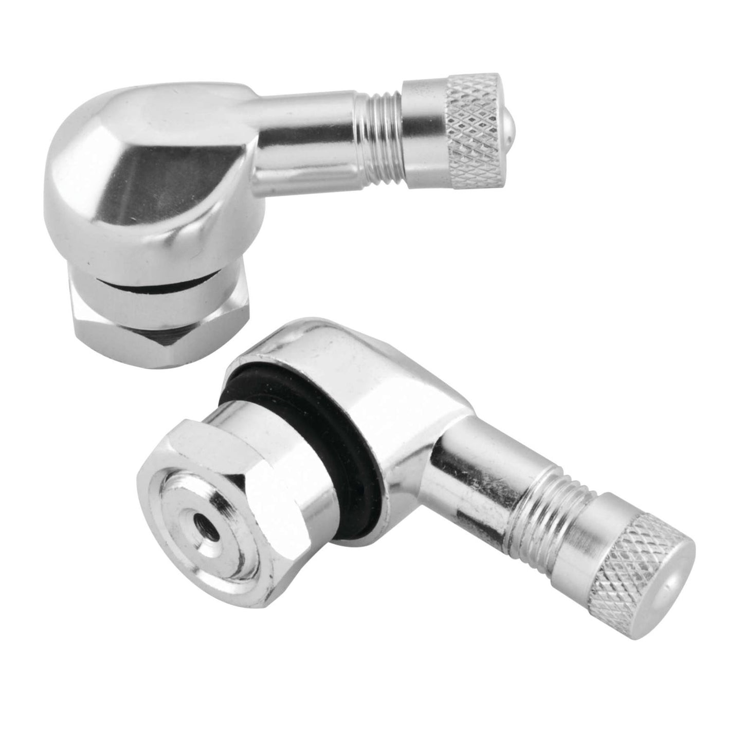 BikeMaster Angled Aluminum Valve Stems Silver 11.3mm 03-28C_85511
