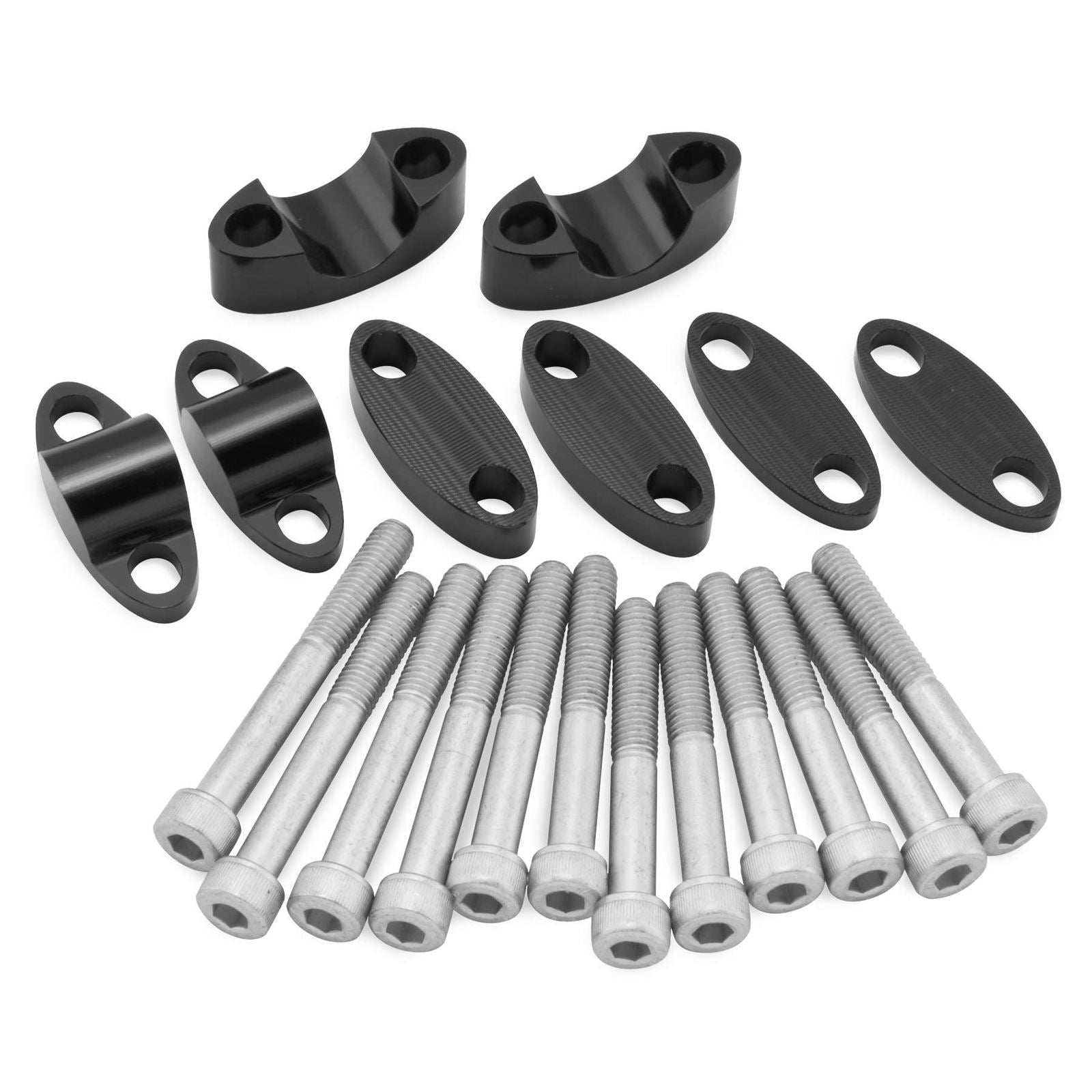 BikeMaster Handlebar Risers Black 7/8" YC-201BLK_85576