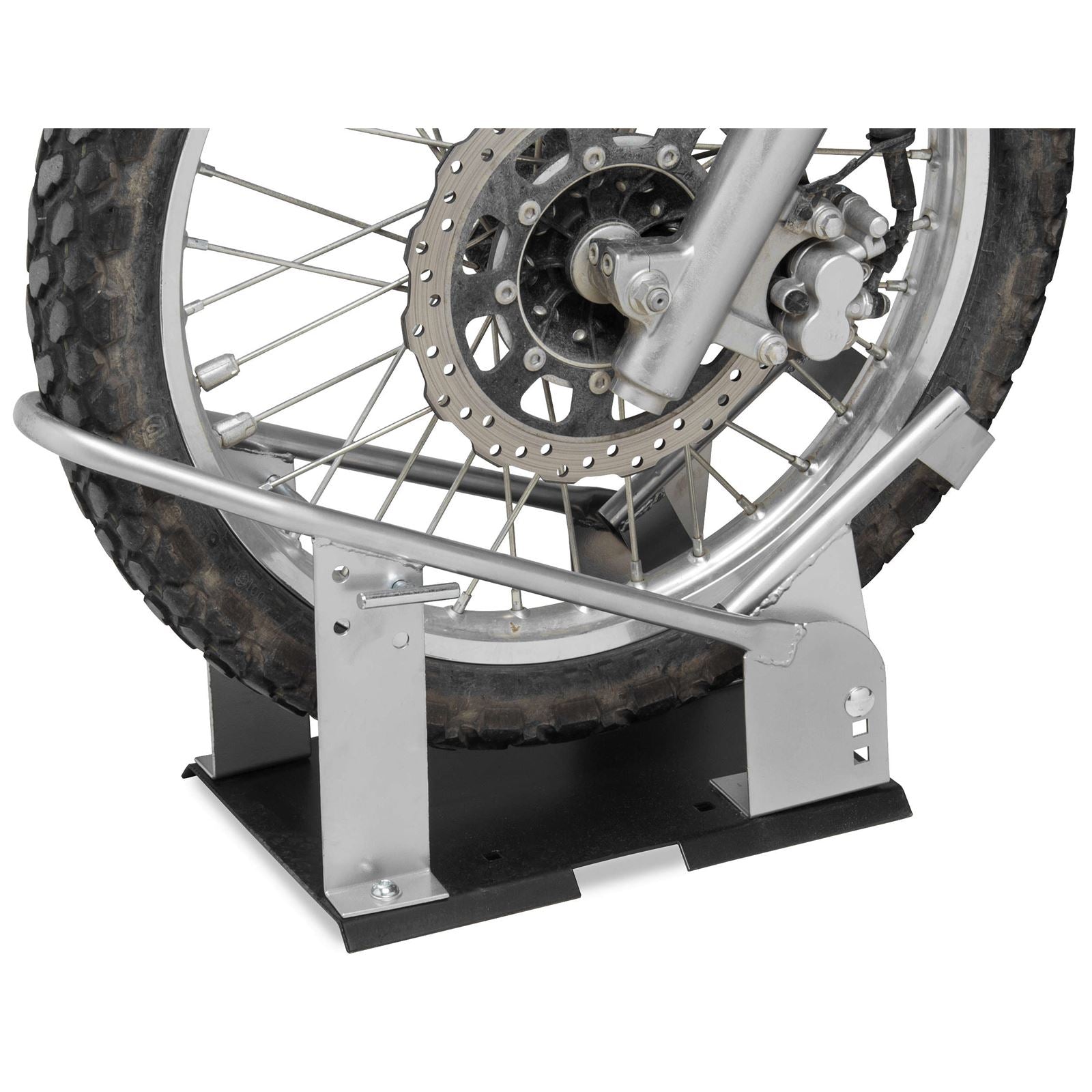 BikeMaster Heavy-Duty Wheel Chock Silver TLWC04_85873