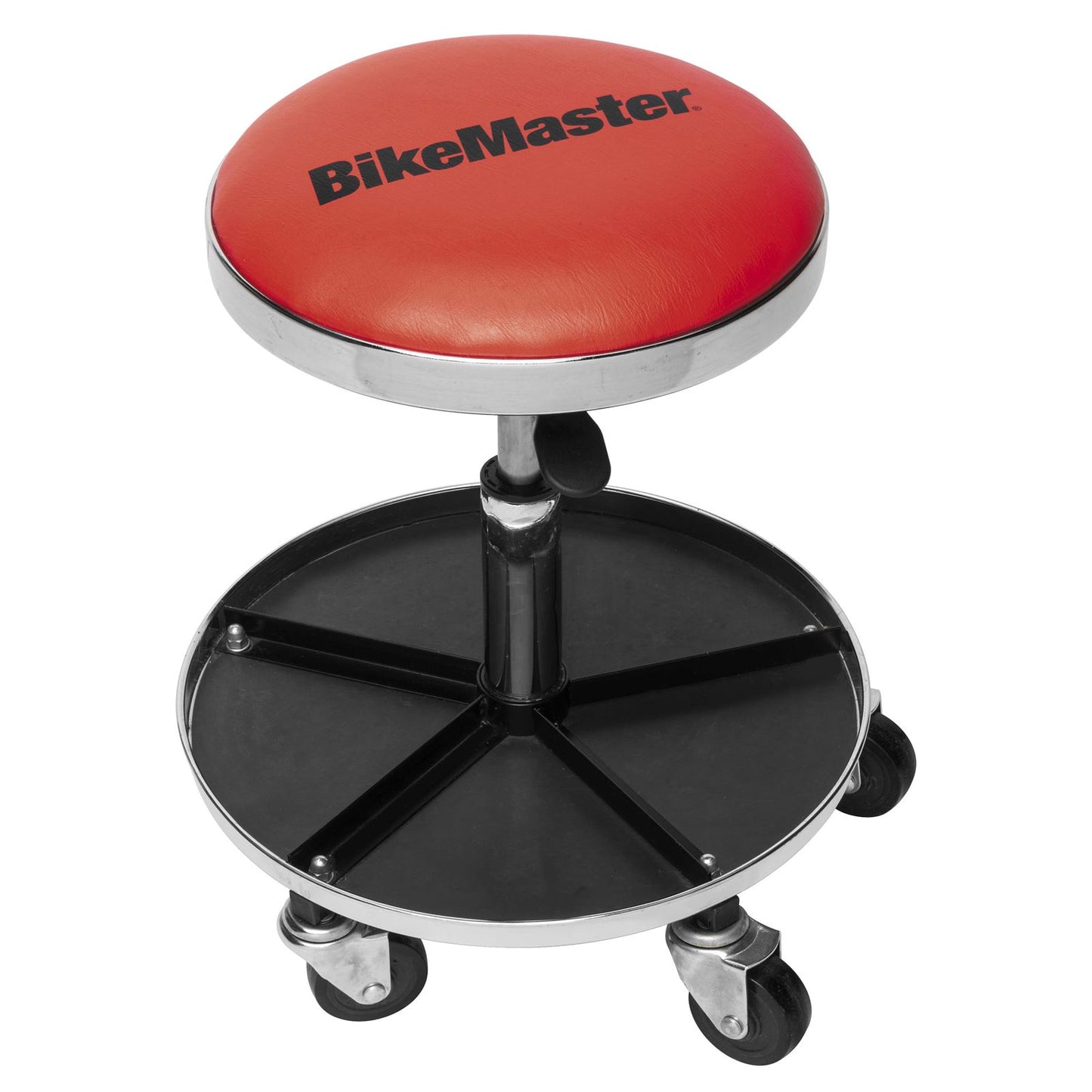 BikeMaster Ultimate Shop Stool with Tool Caddy Stool Tool Work Station Red PWMS-03_85885