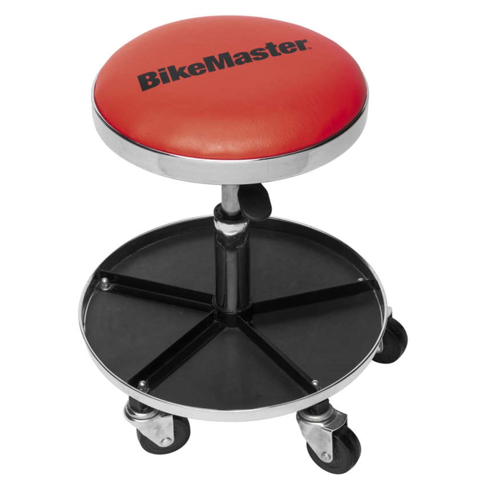 BikeMaster Ultimate Shop Stool with Tool Caddy Stool Tool Work Station Red PWMS-03_996252