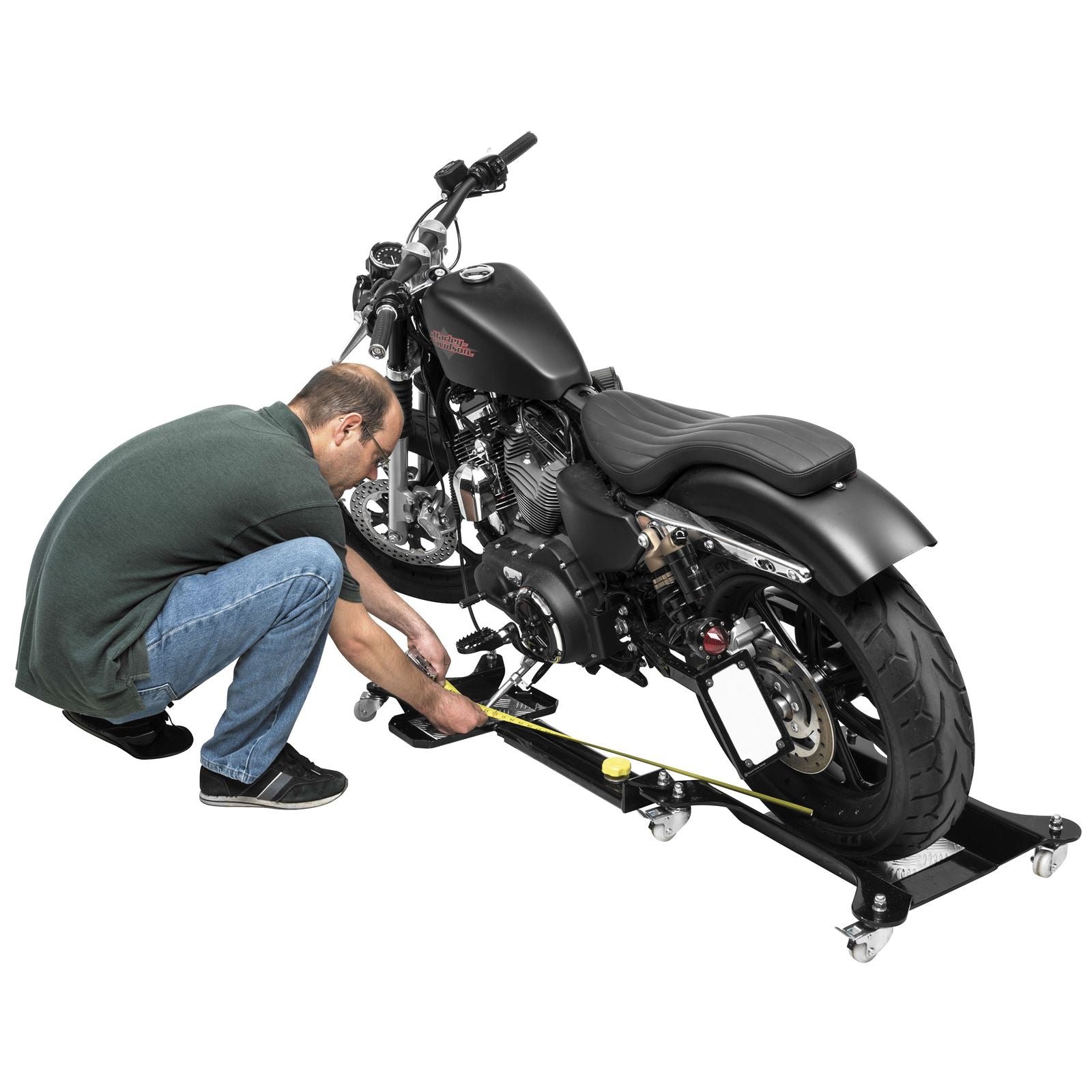 BikeMaster Adjustable Motorcycle Dolly Suitabel For Most Models With Side Stand Black TLMD-B_85931