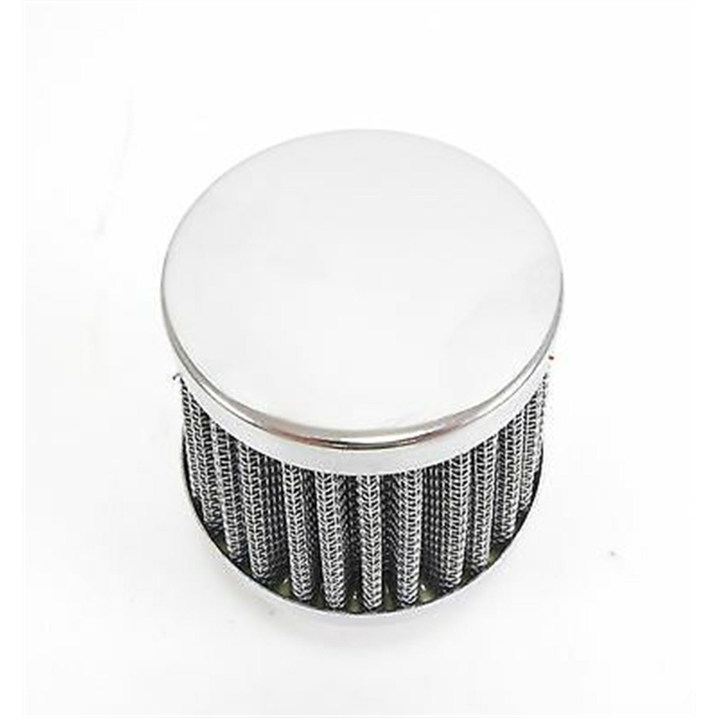 Clamp-On 46mm Round Wire Mesh Air Filter Cleaner Chrome _620176