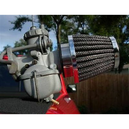 Clamp-On 46mm Round Wire Mesh Air Filter Cleaner Chrome _620184