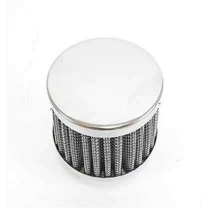 Clamp-On tapered Chrome Wire Mesh Air Filter Cleaner _663630