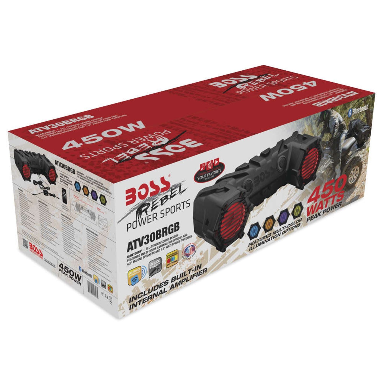 Boss Audio 450W Bluetooth All Terrain Led Sound System ATV30BRGB_86716