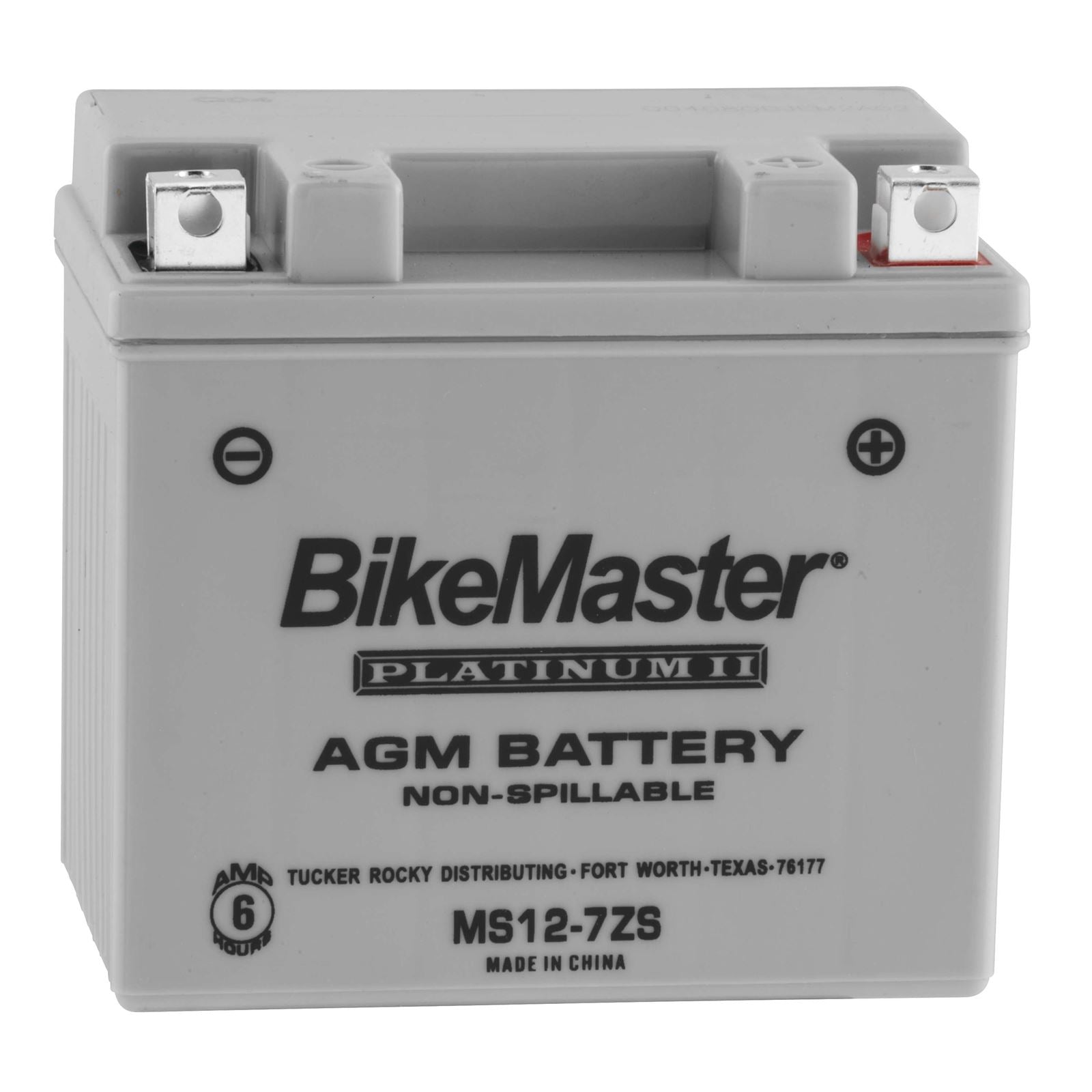 BikeMaster AGM Platinum II Batteries for ATV - Grey 114mm L x 71mm W 106mm H MS12-7ZS_86732
