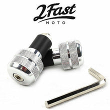 2FastMoto Aluminum Bar End - Silver - Anti Vibration - Fit 7/8" Handlebar - Pair  23-96462_621119