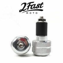 2FastMoto Aluminum Bar End - Silver - Anti Vibration - Fit 7/8" Handlebar - Pair  23-96462_621118