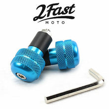 2FastMoto Aluminum 7/8" Anto Vibration Bar Ends - Blue - 2 Pack 23-96463_621109