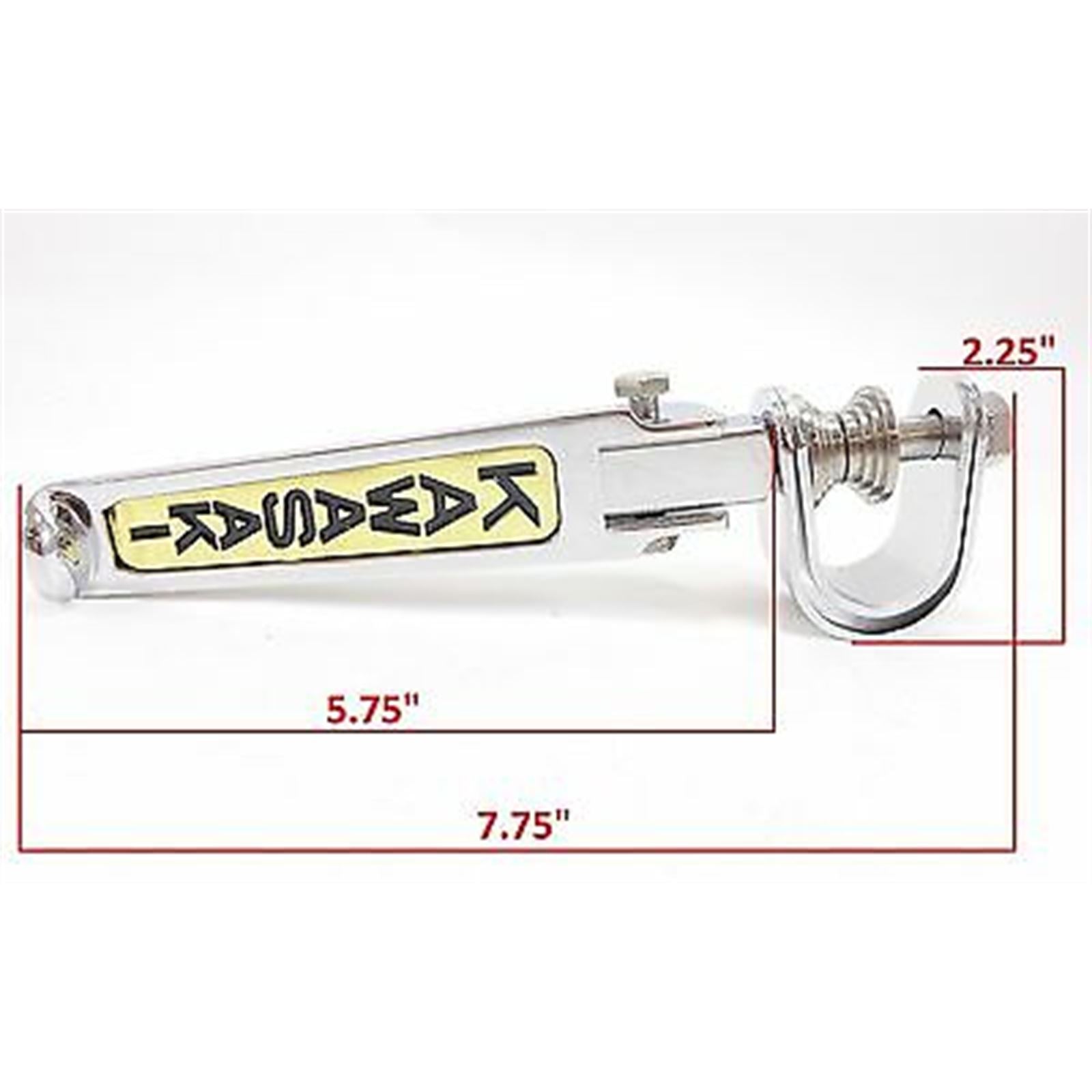 2FastMoto Folding Foot Rest Peg 1" to 1.25" Clamps - Chrome/Gold For Kawasaki 2fm-11-7323k_621146