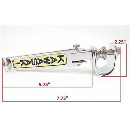 2FastMoto Folding Foot Rest Peg 1" to 1.25" Clamps - Chrome/Gold For Kawasaki 2fm-11-7323k_621146