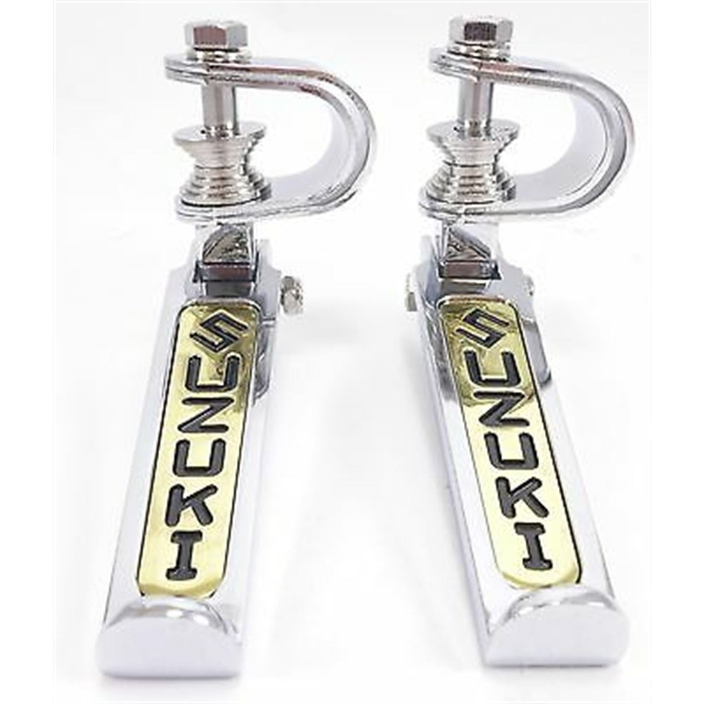 2FastMoto Folding Footpeg Rest - Chrome/Gold For Suzuki, Pair 11-7323s_662013