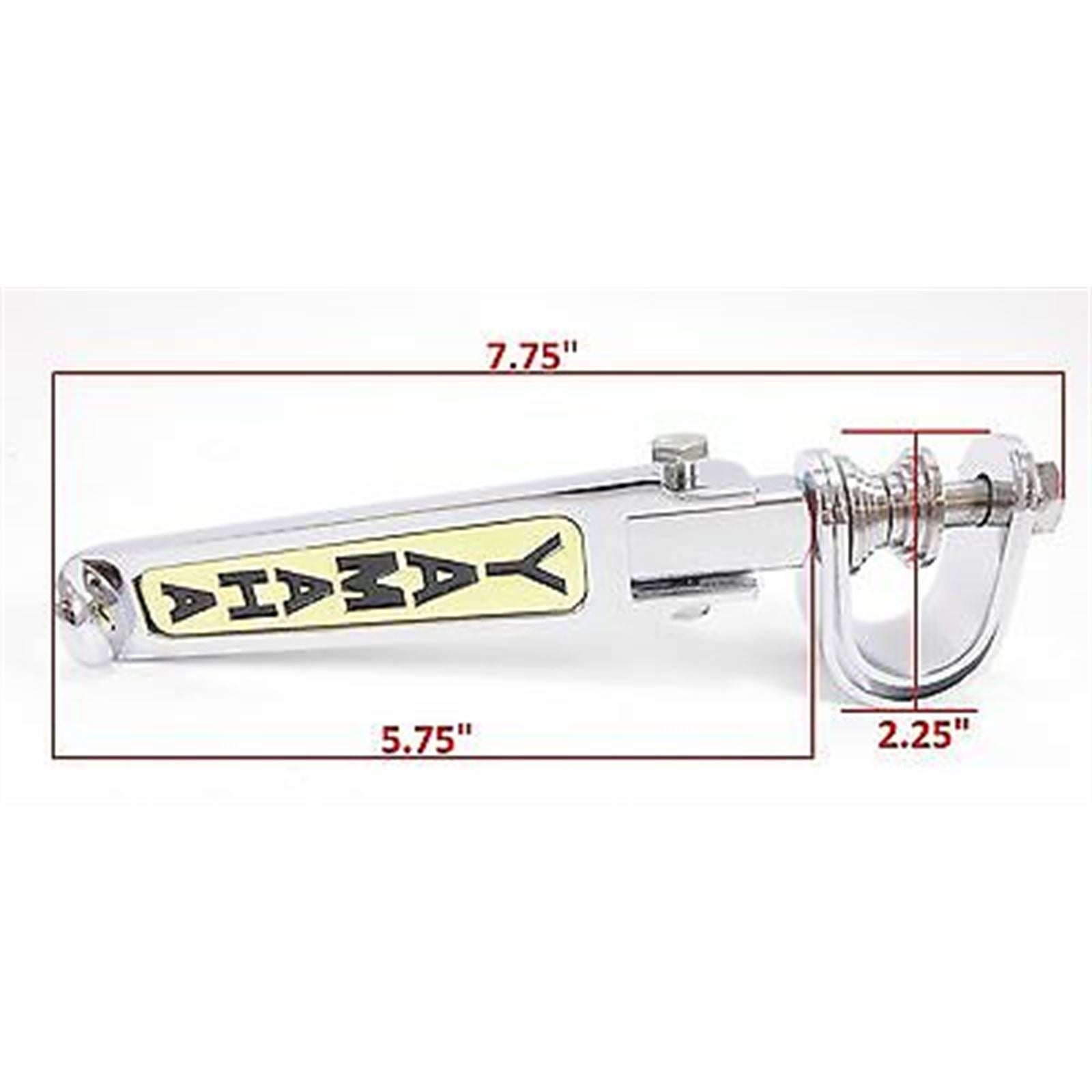 2FastMoto  Folding Footrest Peg Pair Chrome/Gold - Insert Custom For Yamaha 2fm-11-7323y_628815