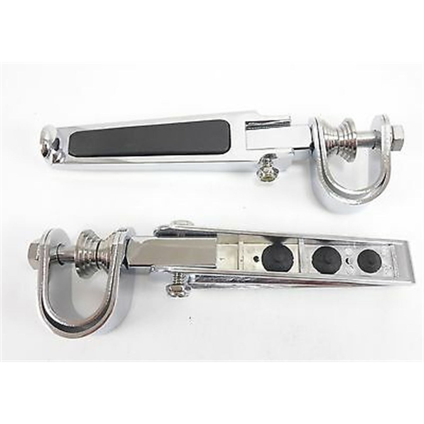 2FastMoto Folding Adjustable Foot Rest Pegs Chrome with Rubber Insert - Pair 50-85408_619650