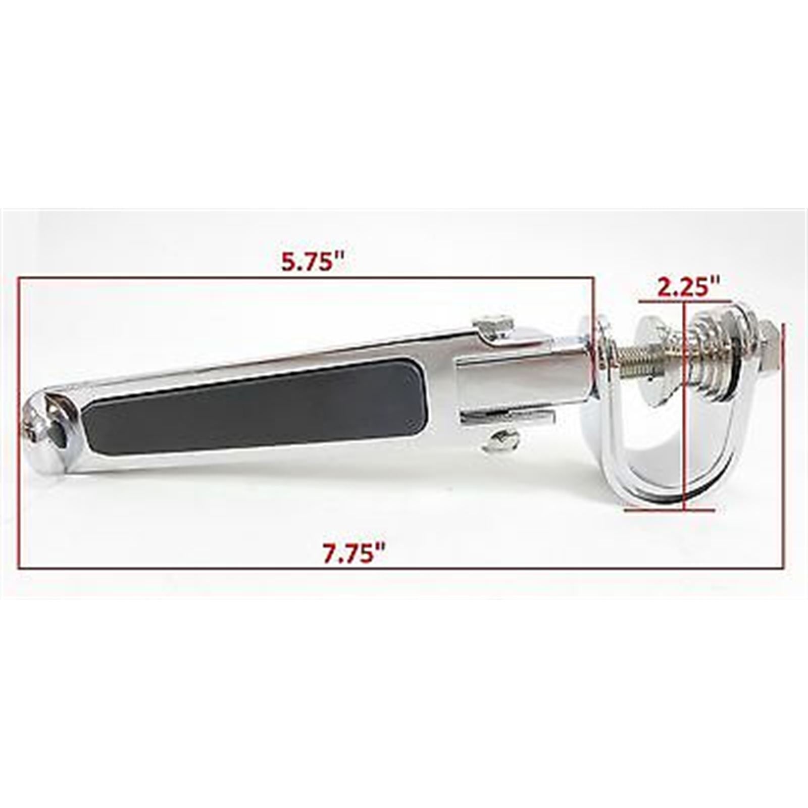 2FastMoto Folding Adjustable Foot Rest Pegs Chrome with Rubber Insert - Pair 50-85408_619647