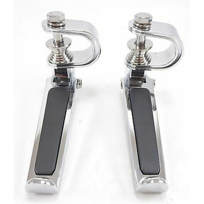 2FastMoto Folding Adjustable Foot Rest Pegs Chrome with Rubber Insert - Pair 50-85408_619648