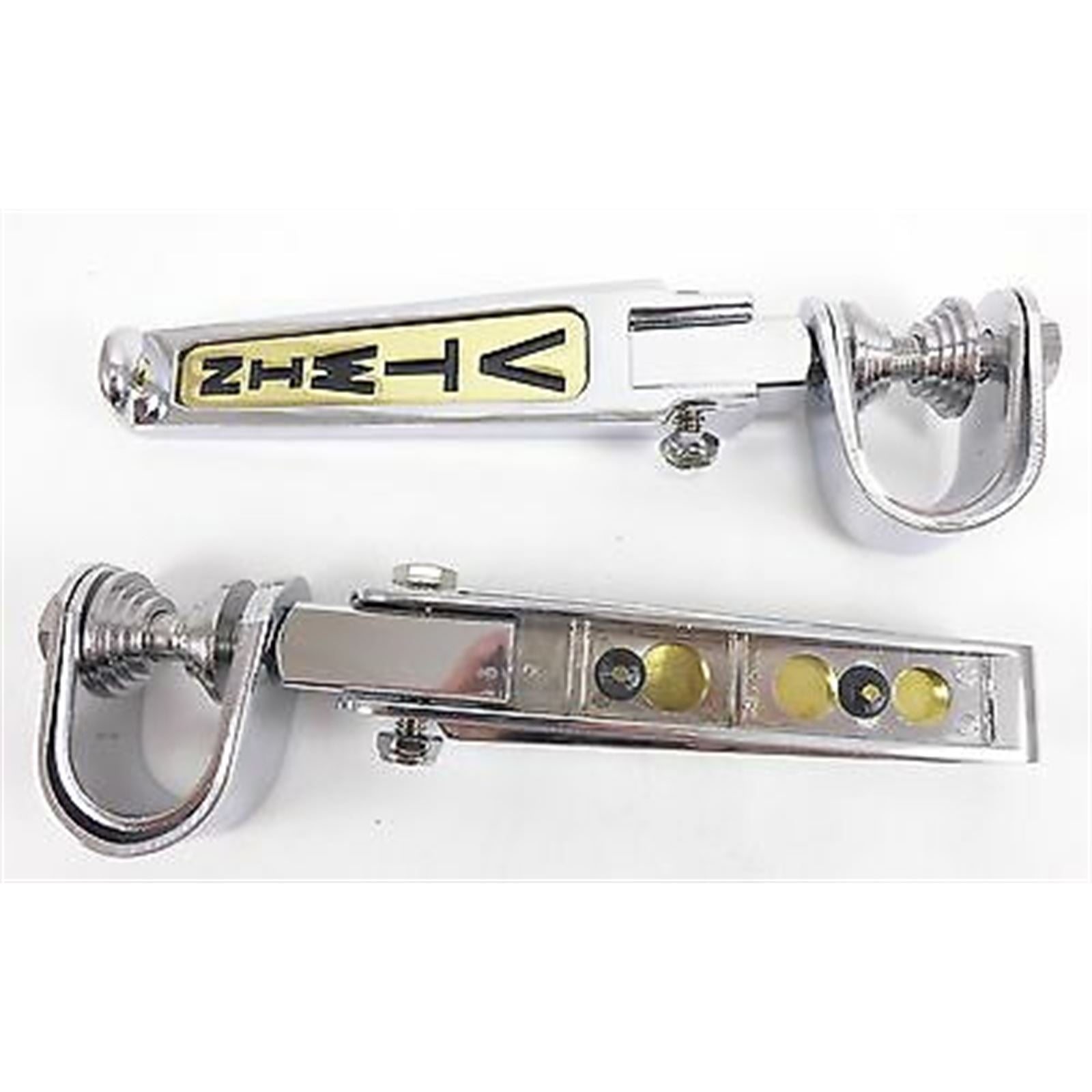 V-Twin Folding Foot Rest Peg - Chrome/Gold for Harley Davidson - Pair _666785