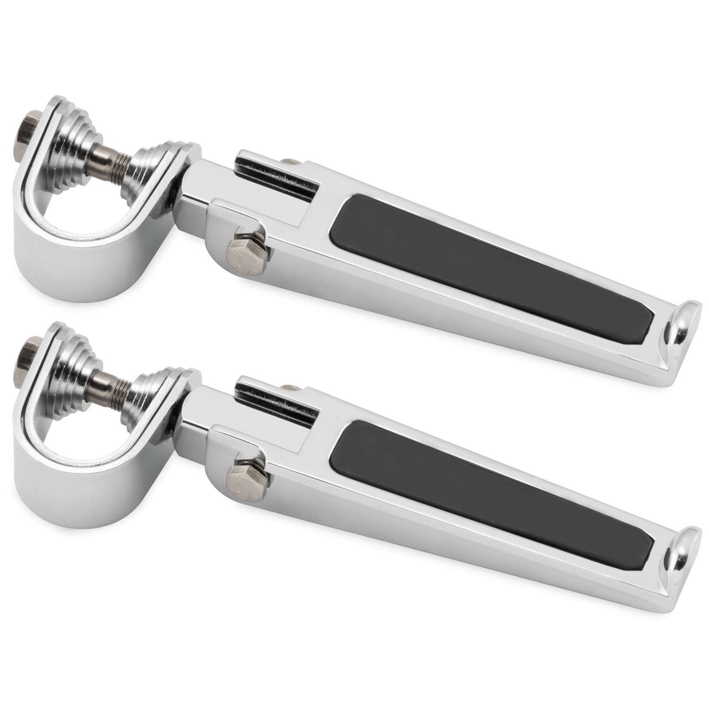 BikeMaster Rubber Inlay Footpeg U-Clamp Chrome 1" to 1-1/4" D677_86934
