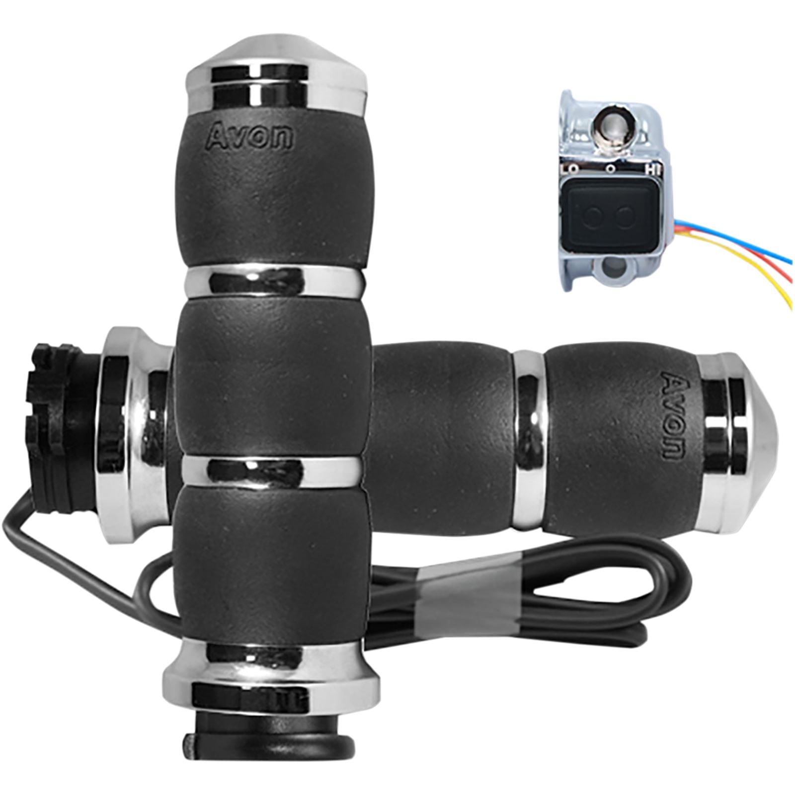 Avon Grips Chrome Heated Velvet Air Grips for Cable AIR-93-HT_347672